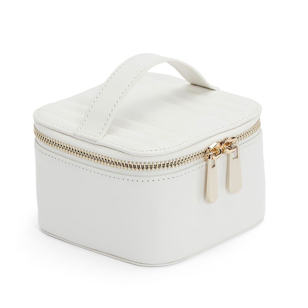 Wolf Maria Zip Jewelry Cube - White