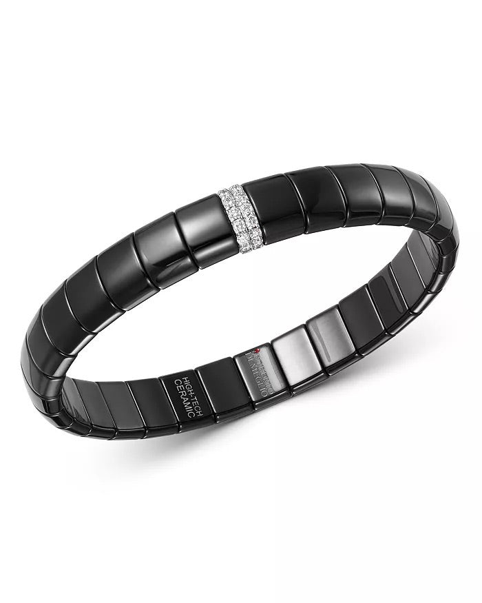 Pura Matte Black Ceramic Expandable Bracelet
