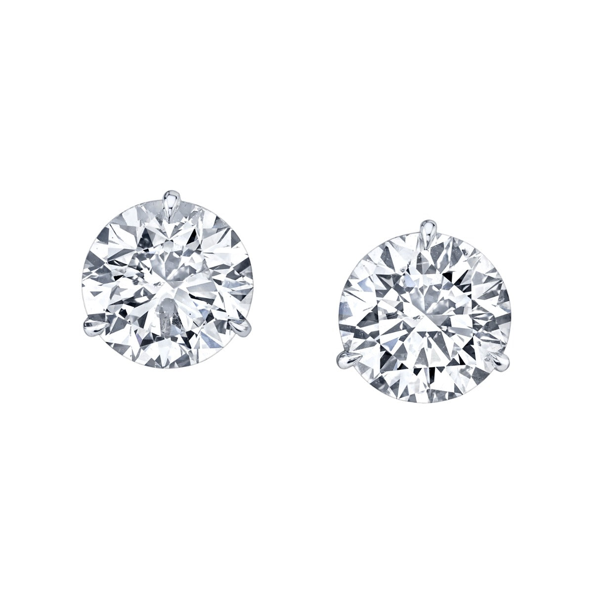 6.01ctw Round Diamond Stud Earrings GIA