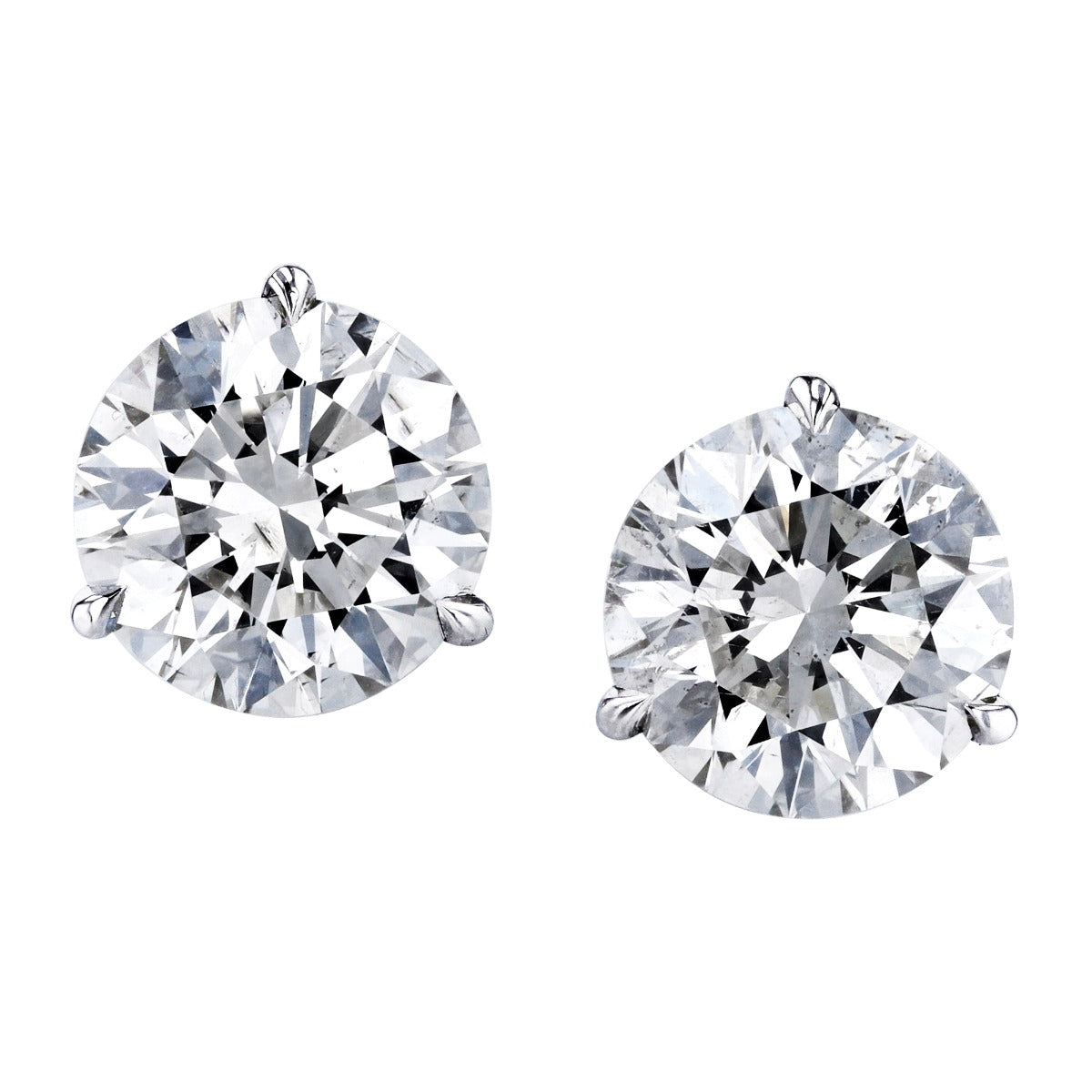 18Kt White Gold Martini Set 5.00ctw Diamond Studs