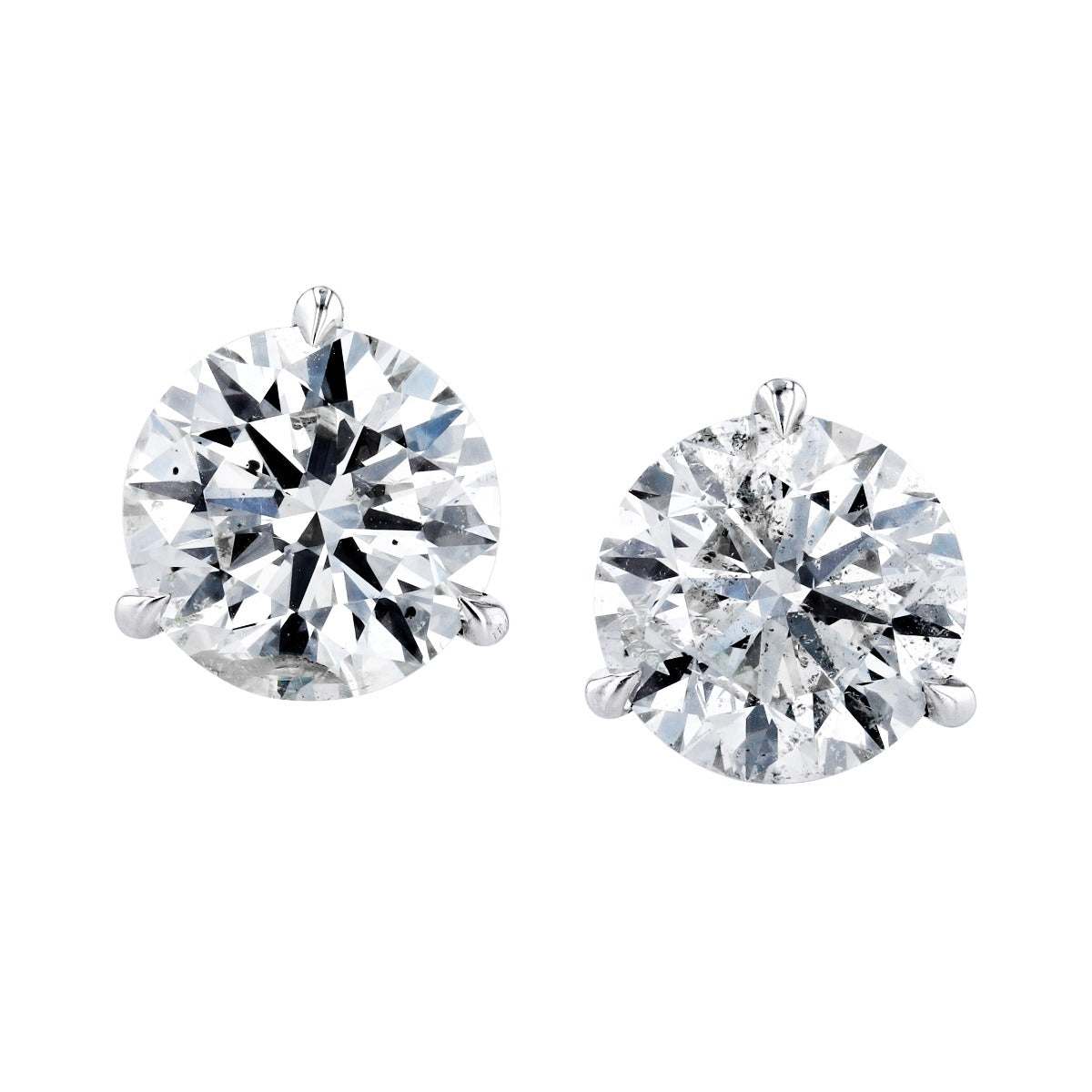 18Kt White Gold Diamond Stud Earrings 3.07ctw