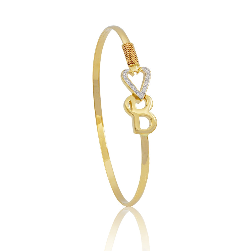 3mm 14Kt Yellow Gold And Diamond Vero Beach Destination Bracelet