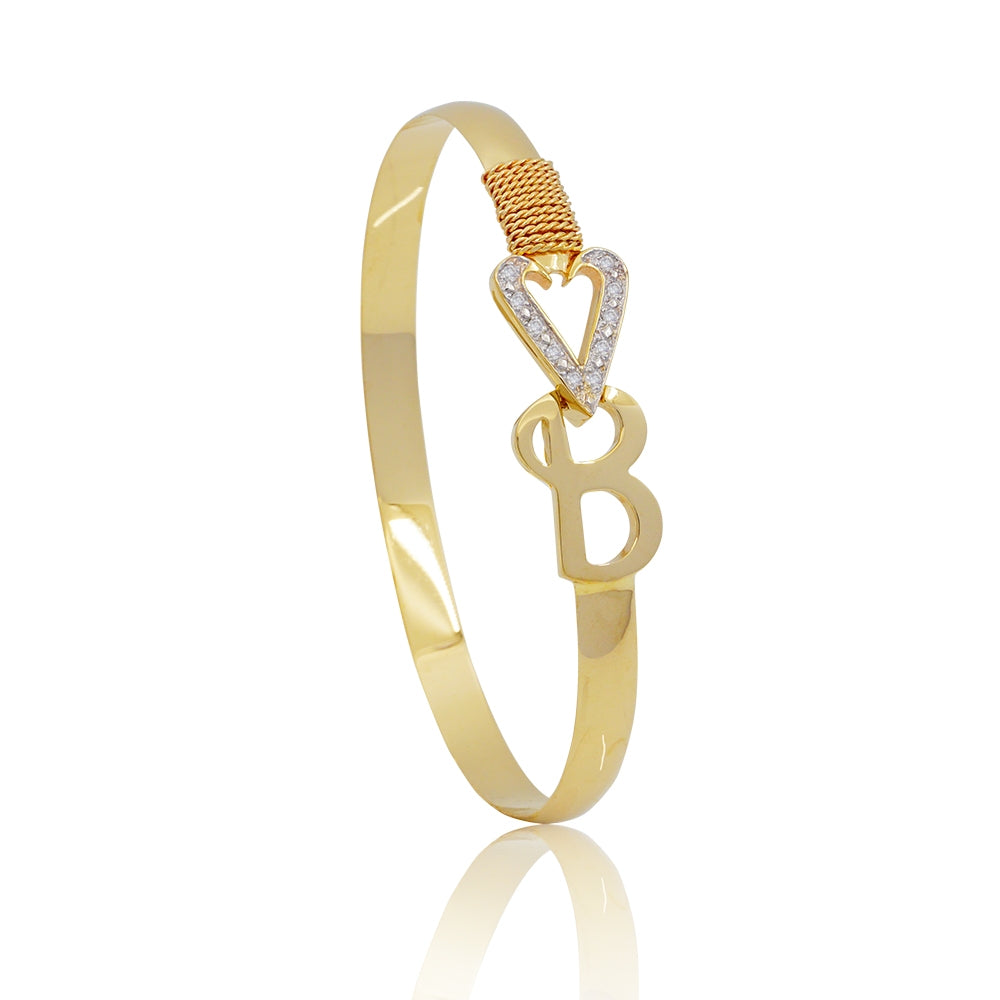 6mm 14Kt Yellow Gold And Diamond Vero Beach Destination Bracelet