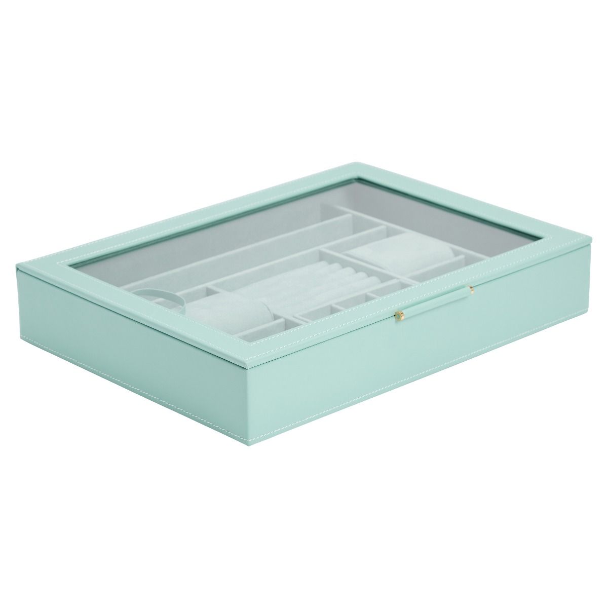 Wolf Sophia Jewlery Box W/ Window - Jade