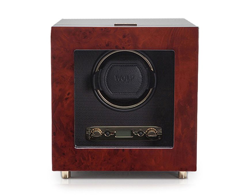 Wolf Savoy Single Burl Wood Watch Winder