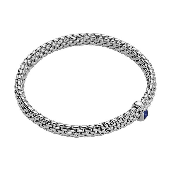18Kt White Gold Fope Vendome Sapphire And Diamond Bracelet