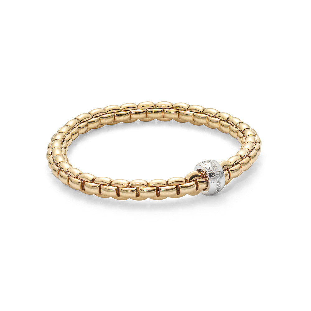 18K Yellow Gold Eka Flex-It Bracelet with Diamonds
