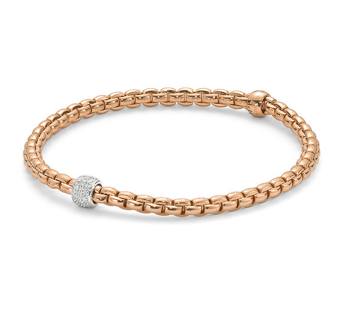 18Kt Rose Gold Fope Eka Tiny Bracelet