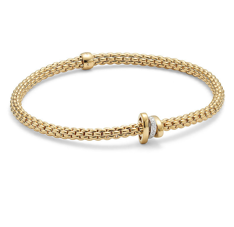 18Kt Yellow Gold Fope Flex It Prima Bracelet - Medium