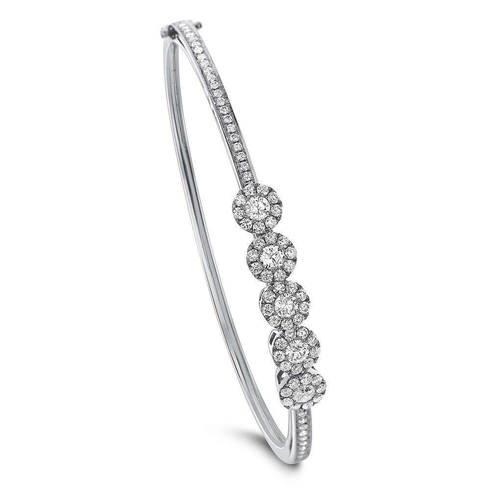 18Kt White Gold Diamond Bangle