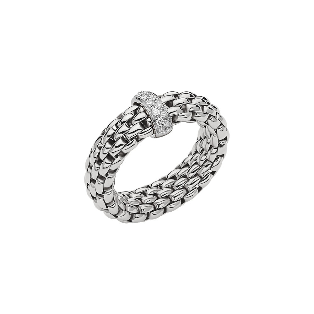 18Kt White Gold Fope Flex It Vendome Ring