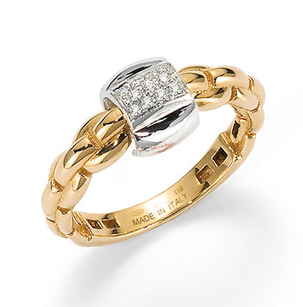 18Kt Yellow Gold Eka Ring