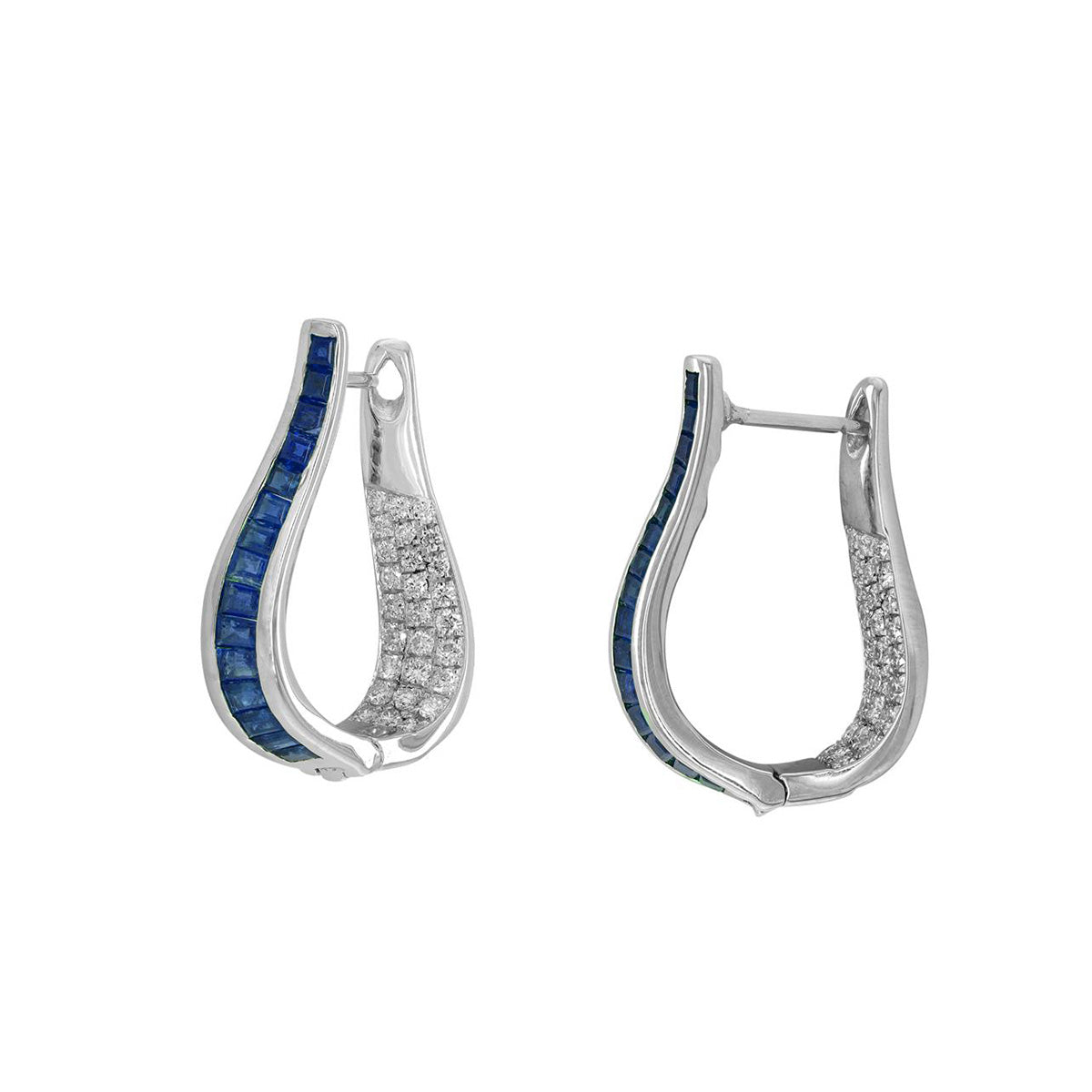 One Pair Of 14Kt White Gold Twisted Inside Out Hoops