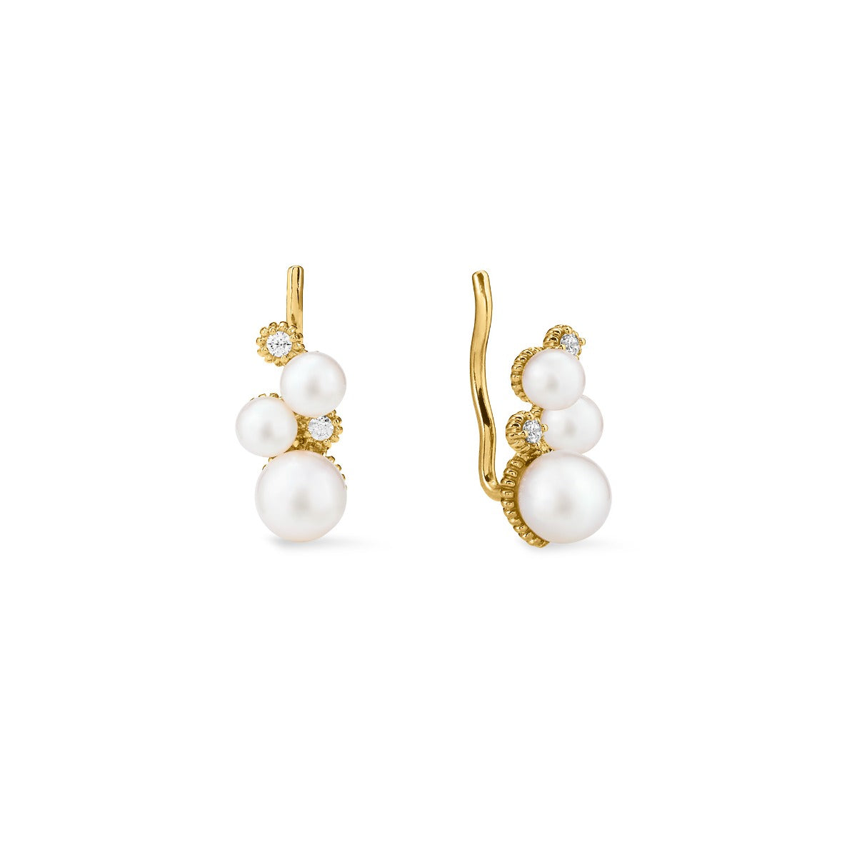 One Pair Of Judtih Ripka 18Kt Yellow Gold Shima Earrings
