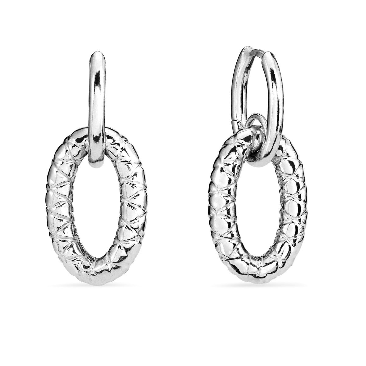 Judith Ripka Sterling Silver Max Door Knocker Earrings