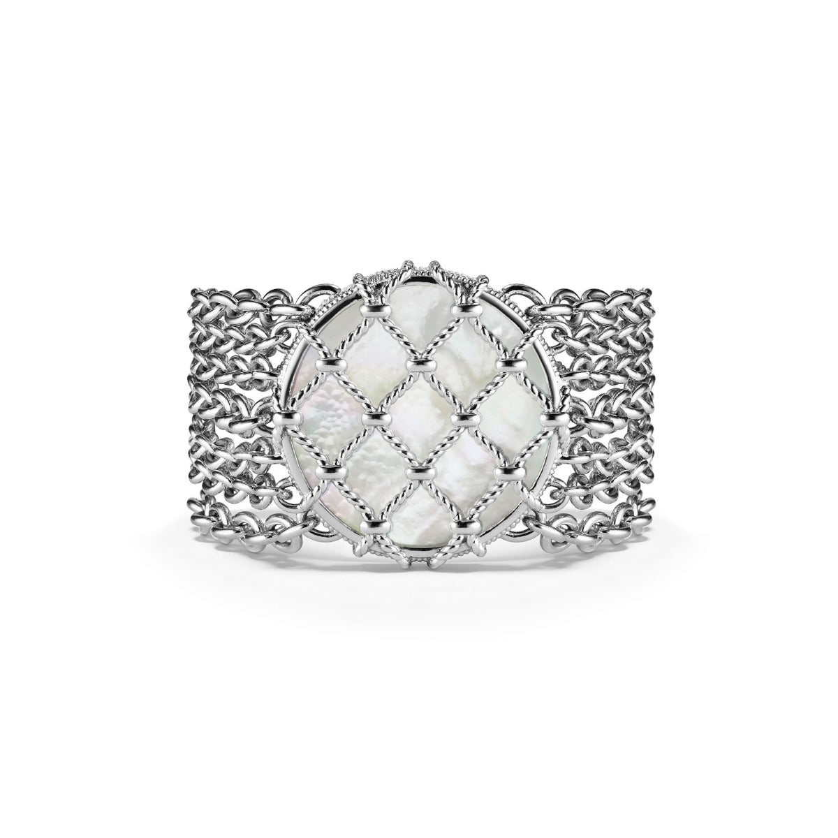 Judith Ripka Isola Multi Chain Bracelet With Mother Of Pearl