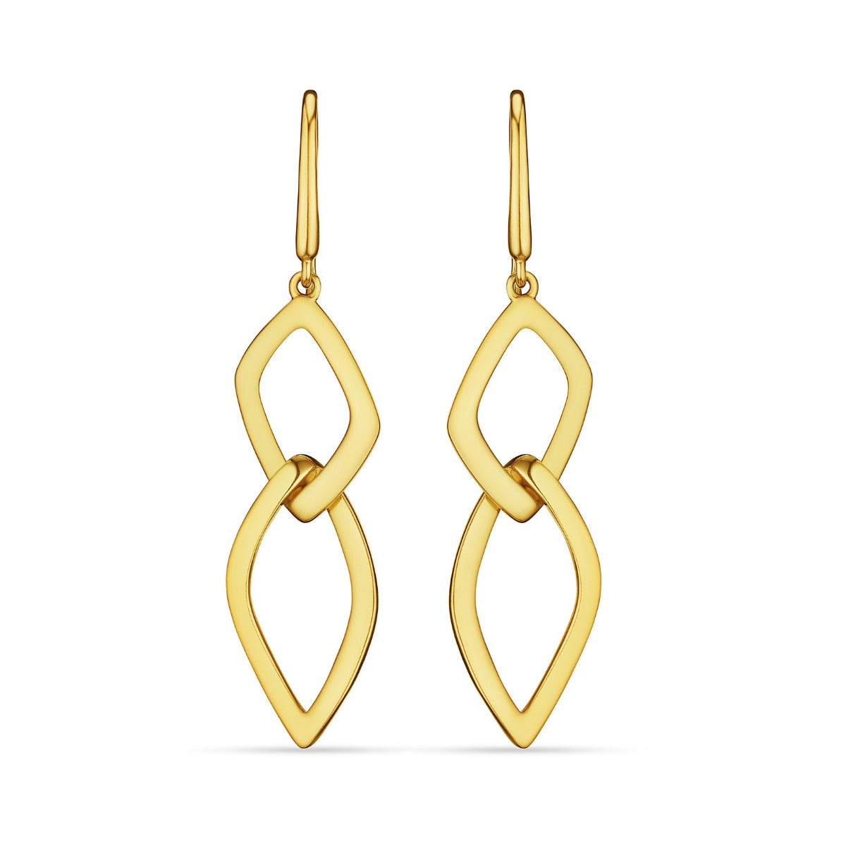 One Pair Of 14Kt Yellow Gold Judith Ripka Double Drop Selvaggia Earrings