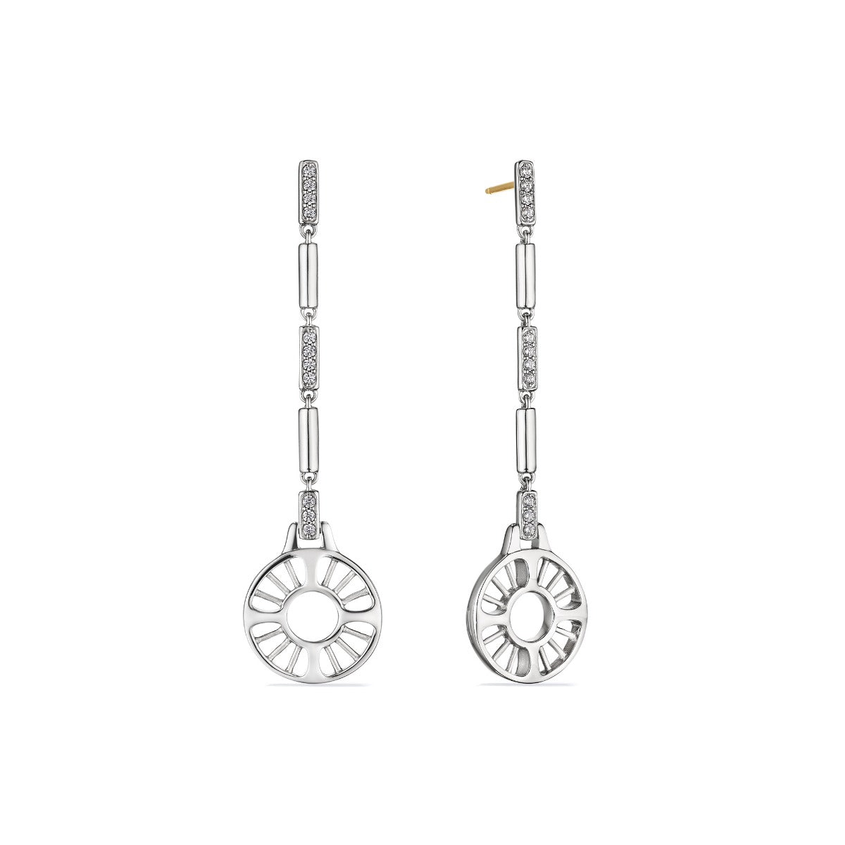 One Pair Of Judith Ripka Drop Cielo Linear Earrings