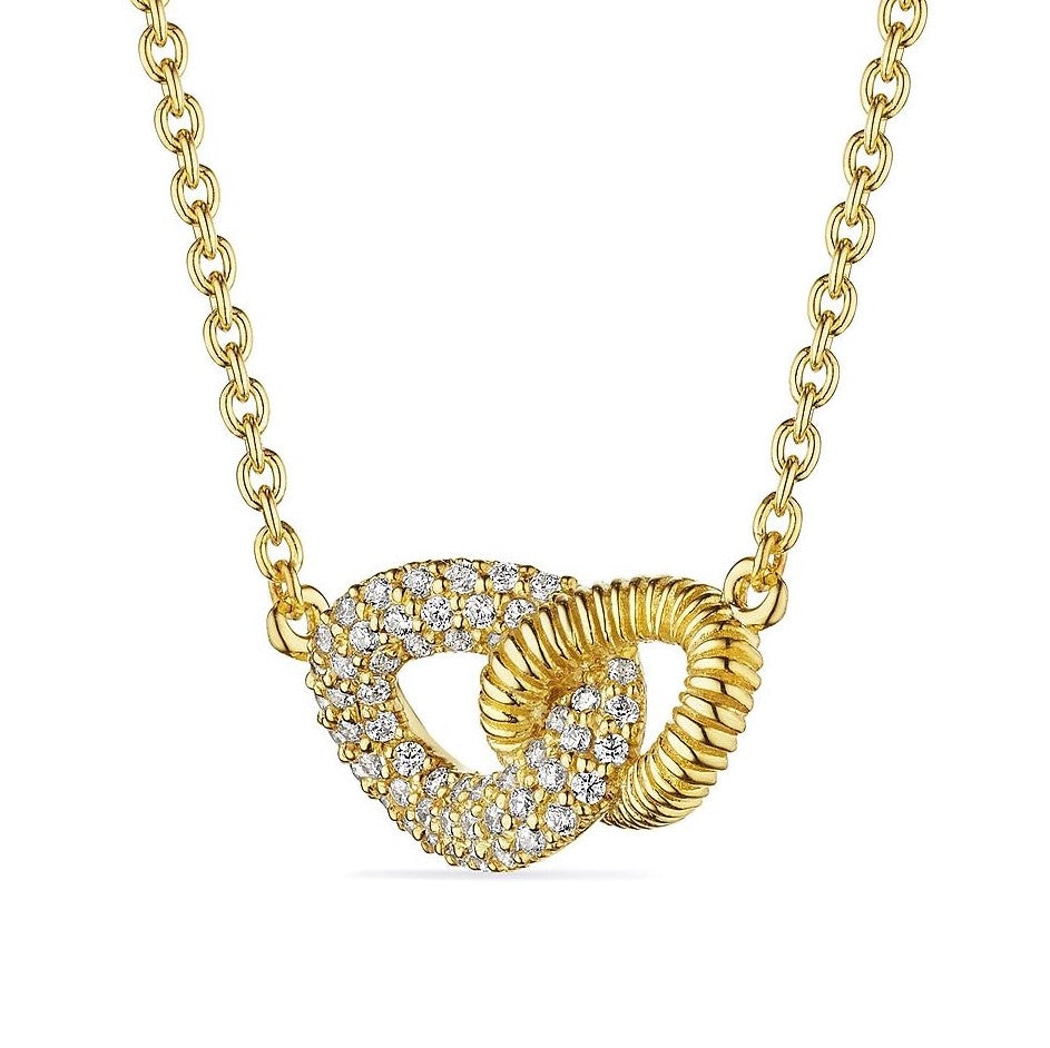 One Judith Ripka 18Kt Yellow Gold Eternity Link Bracelet
