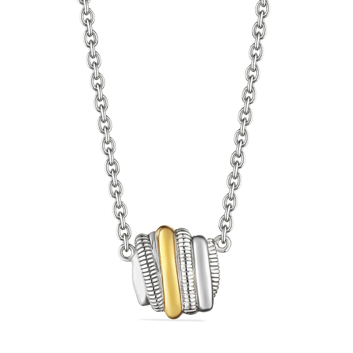 Judith Ripka Sterling Silver and 18K Eternity Highway Necklace