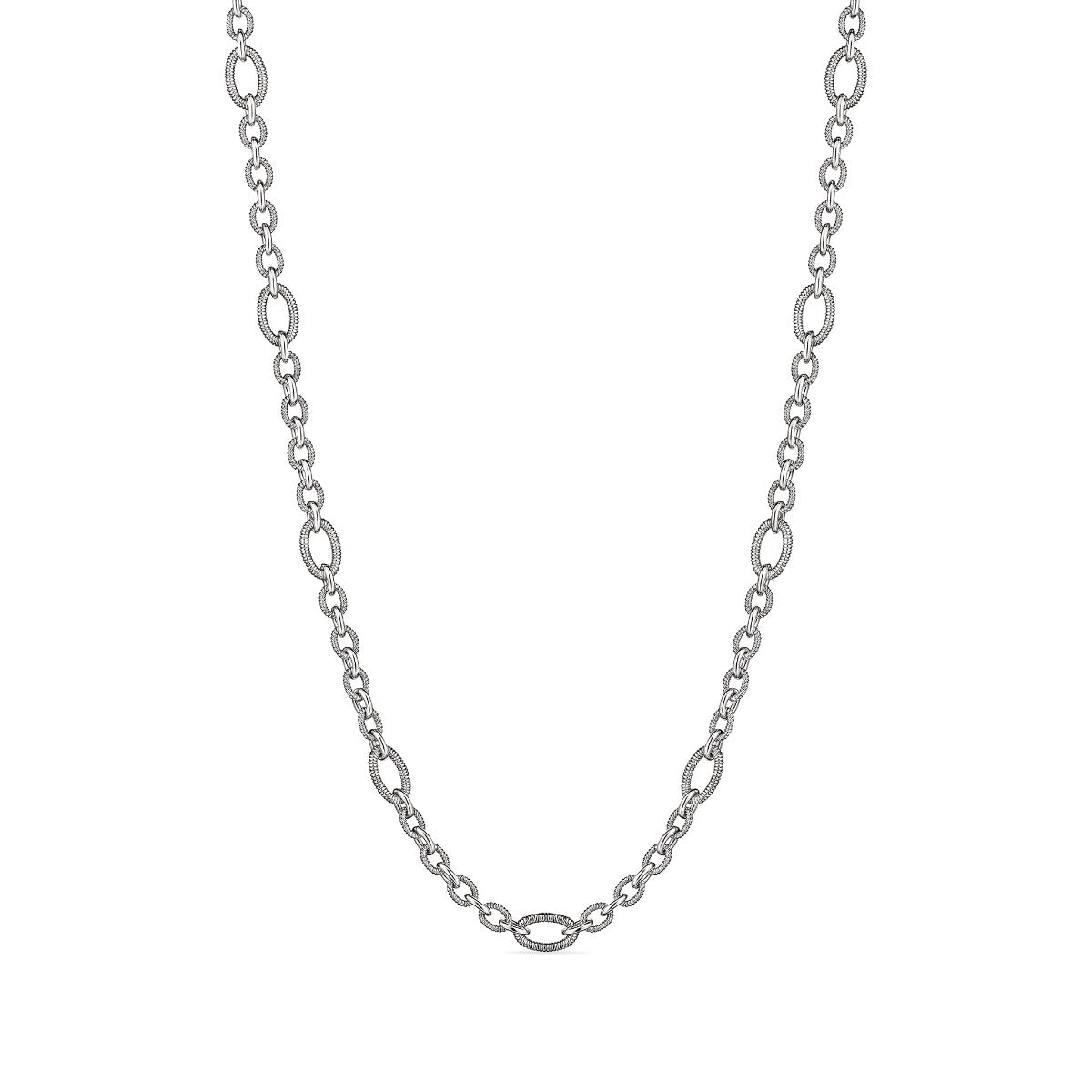 One Judith Ripka Sterling Silver Eternity Link Necklace