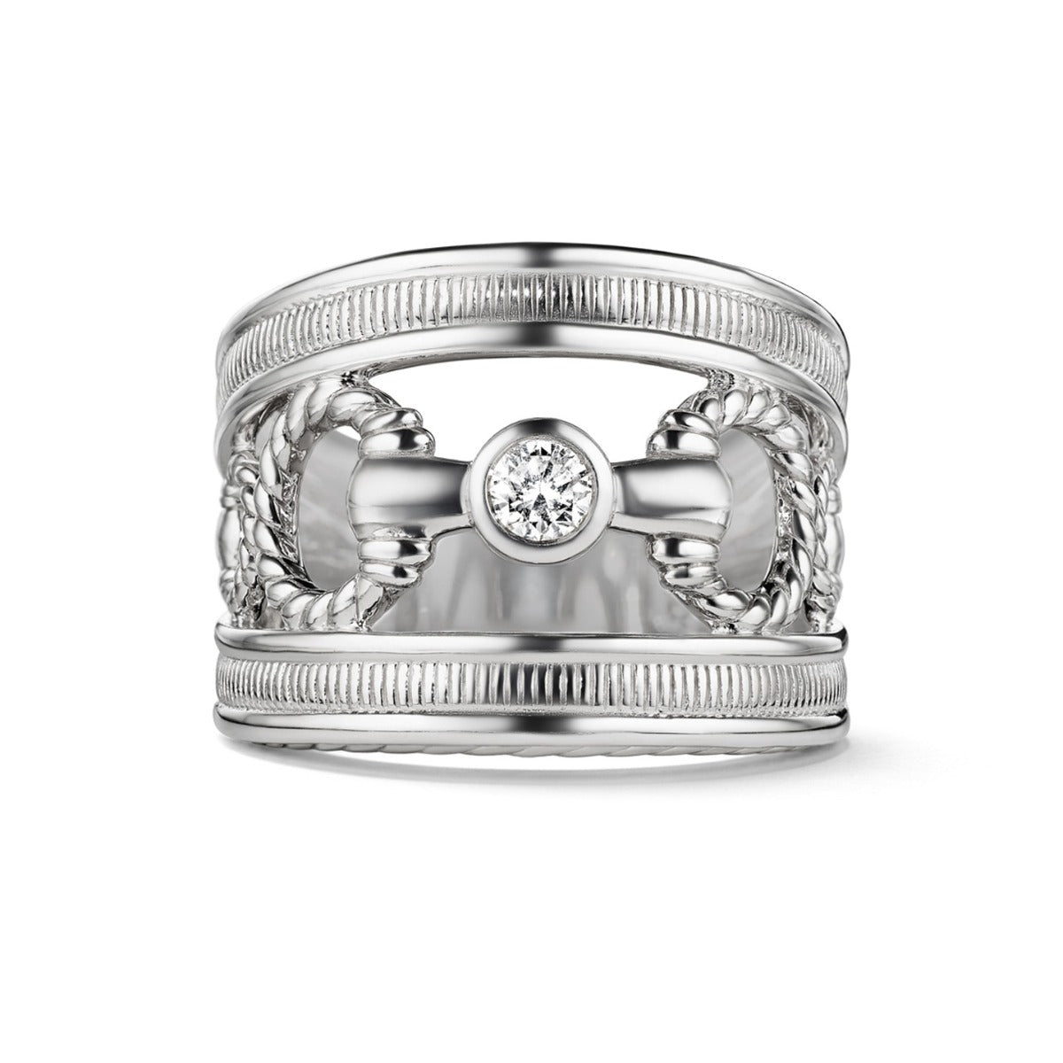 One Judith Ripka Sterling Silver Vienna Ring