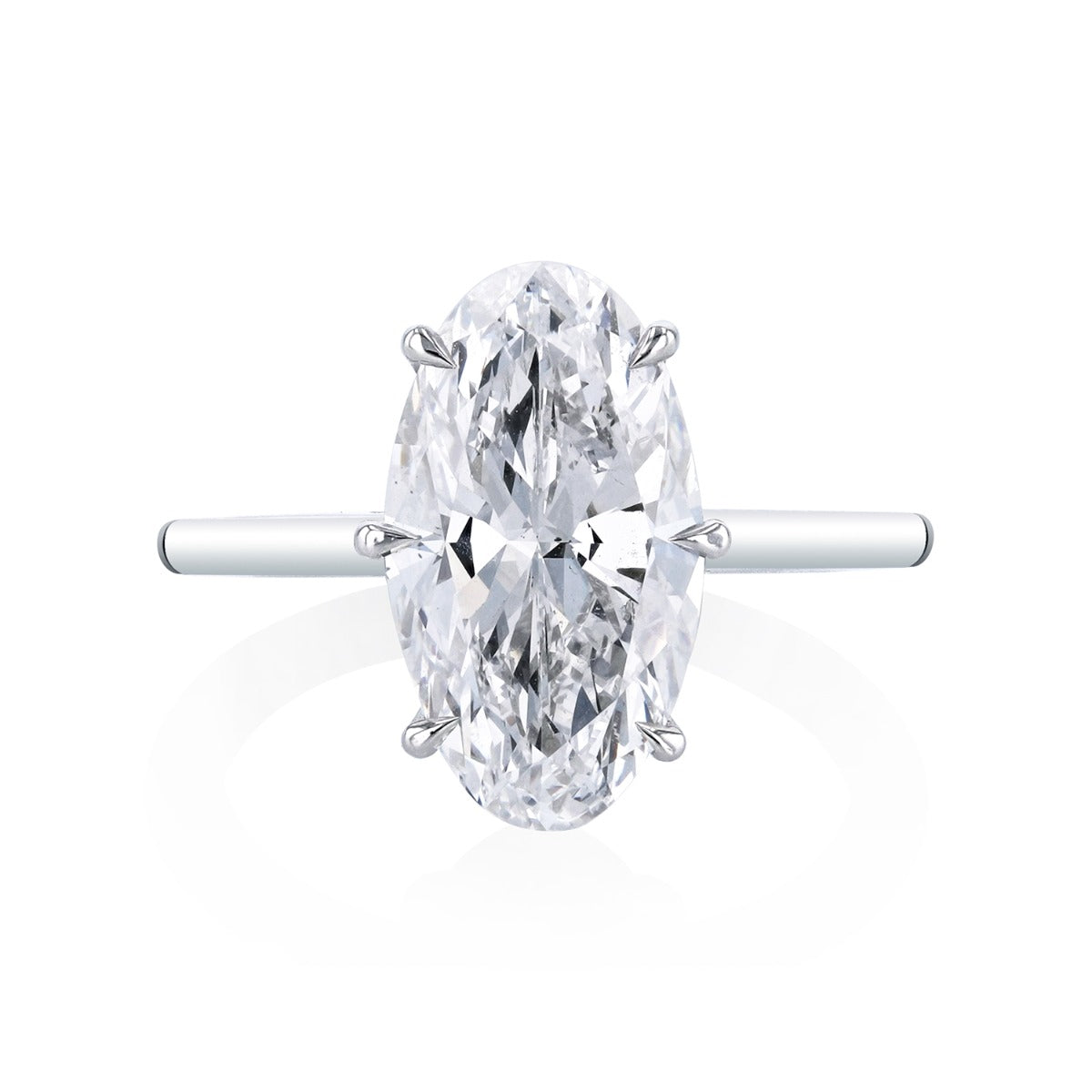 Platinum 4.01 D/Vs2 Oval Shaped Diamond Solitaire Ring