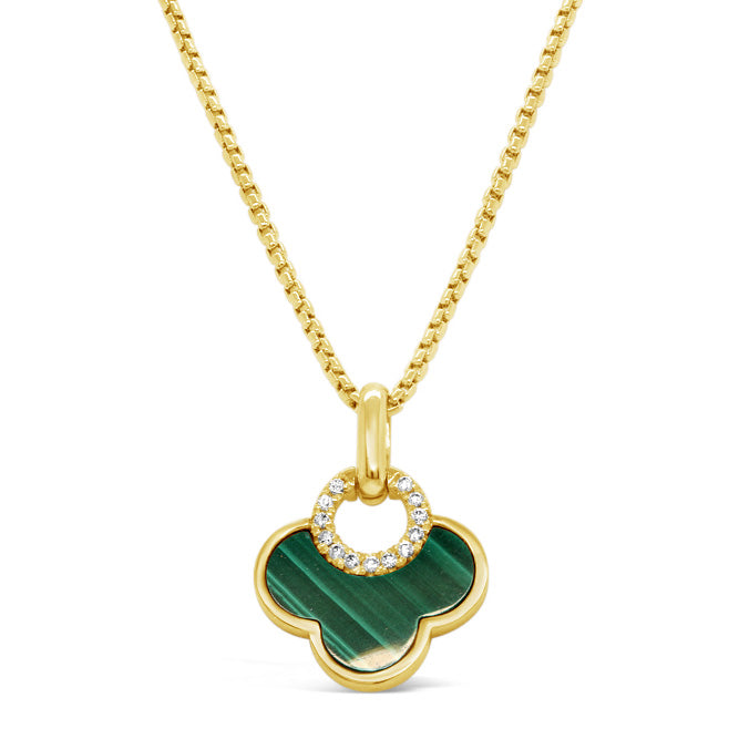 One 14Kt Yellow Gold Malachite Pendant