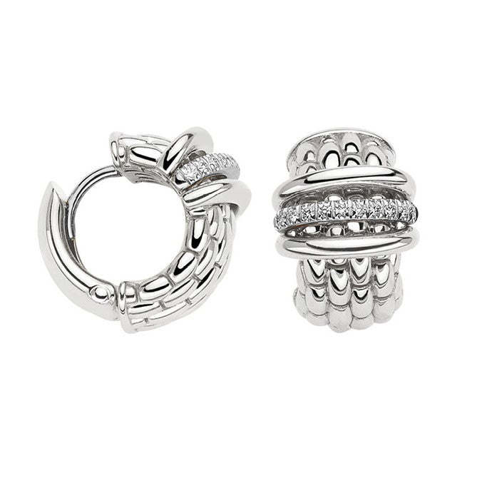 Pair Of 18Kt White Gold Fope Panorama Earrings