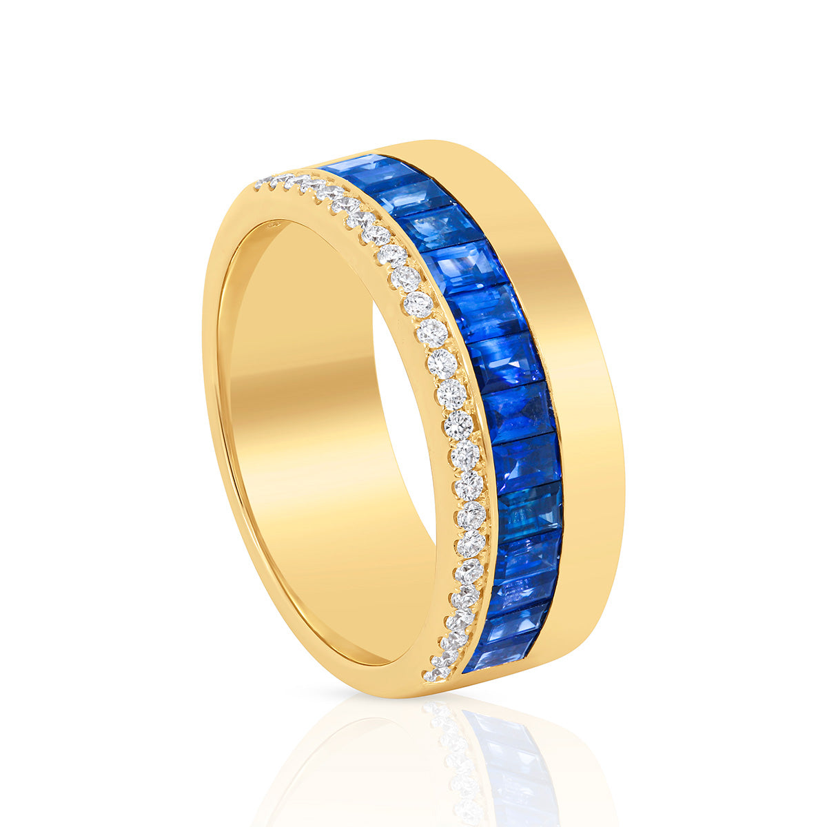 One 14Kt Yellow Gold Wide Band