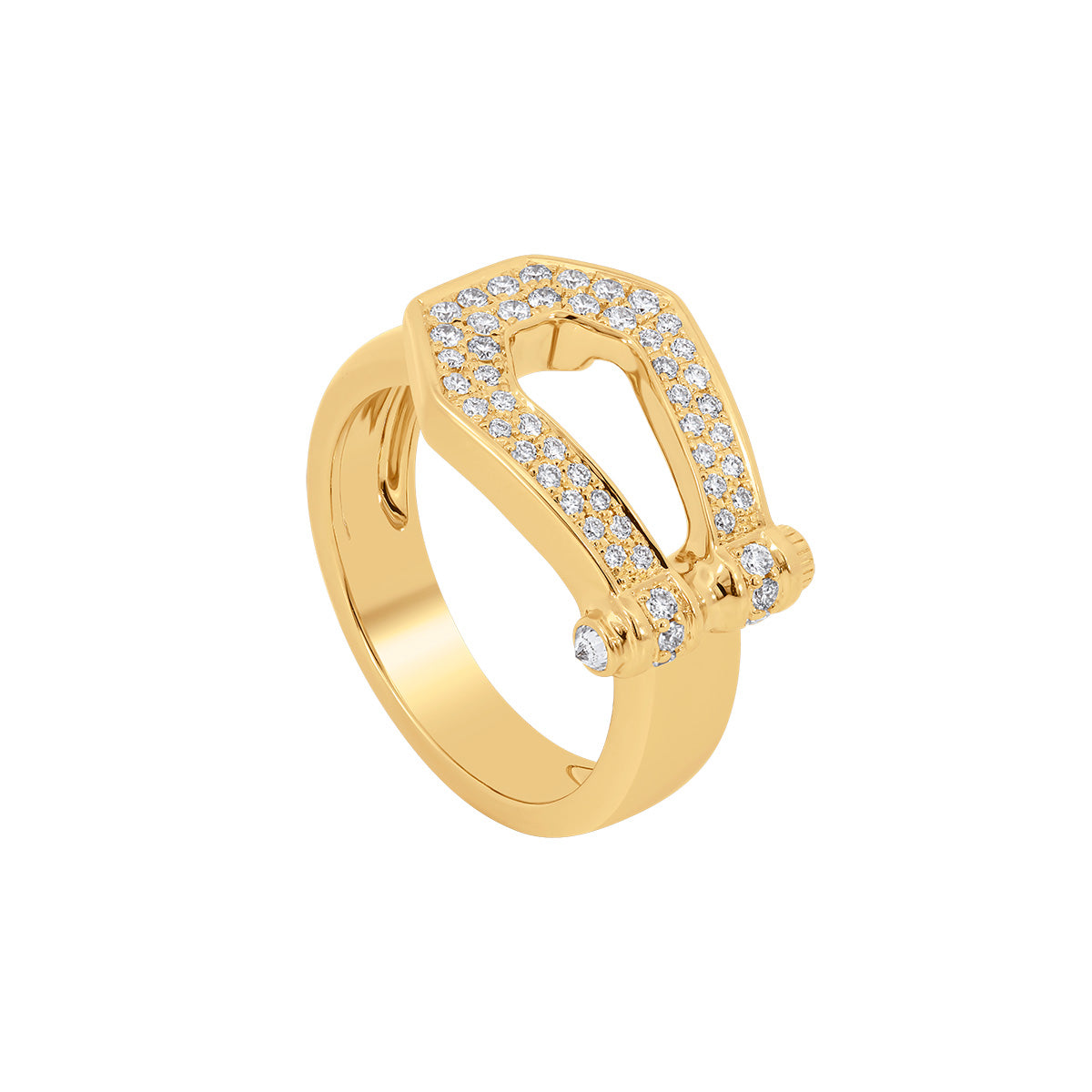 One 14Kt Yellow Gold Buckle Ring